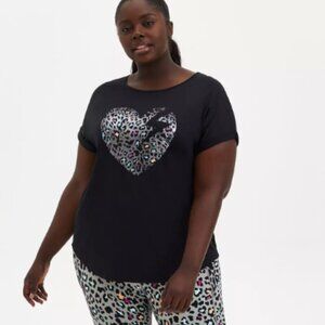 NWT TORRID | Tech Jersey Short Sleeve Active Tee Shirt Top | Sz. 00/M/10